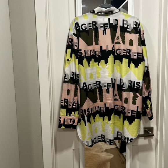 Karl Lagerfeld Button Down Logo Shirt - Picture 2 of 3